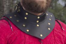 Dark Victory Armor Brigantine Gorget Steel & Leather Gorget